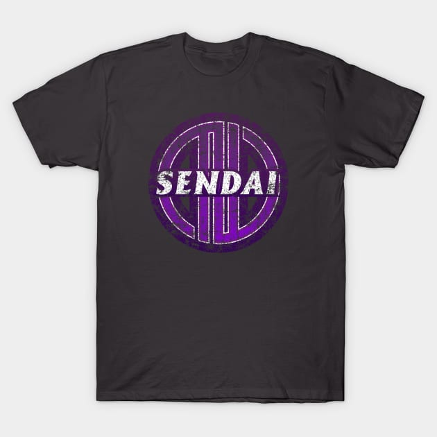 Sendai Municipality Japanese Symbol Distressed T-Shirt by PsychicCat